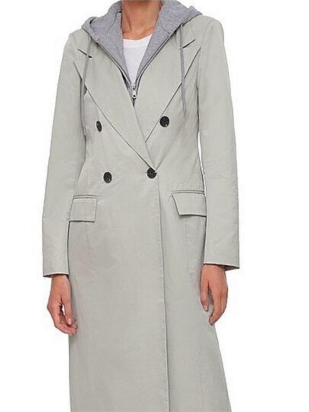 Avec Les Filles Quilted Bib Maxi Trench Coat